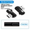 90 Degree Headphone Audio Converter Male to Female USB Audio Dongle  Video Calls