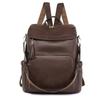 Soft Leather Backpack Vintage Texture Women Casual Backpack Large Capacity Multi-Compartment Women Backpack