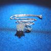 925 Sterling Silver Snowflake Pendant Clavicle Necklace - Christmas Jewelry Gift