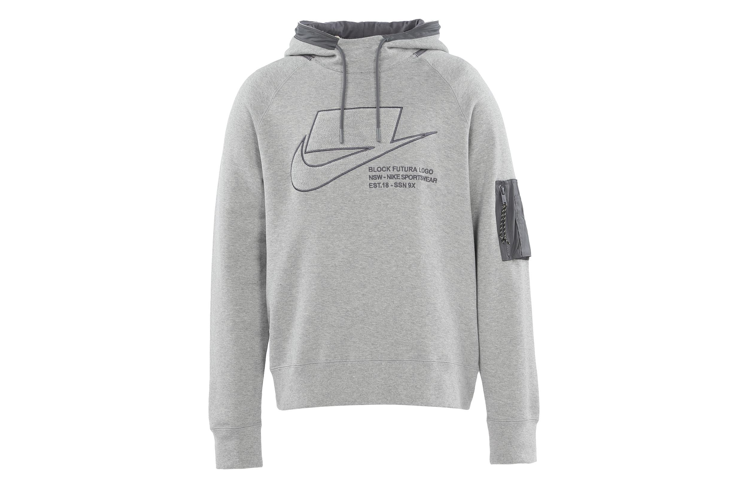 Nike Sweatshirts Men s Toned Dark Gray Hooded Moderate Regular CU3798-050 XL