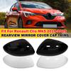 For Renault Clio MK5 -2025 Car Replacement Rearview Side Mirror Cover Wing Cap Exterior Case Trim Accessories Vehicle Decor