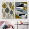 Abstract Colorful Leaves Canvas Painting Retro Green Plant Poster Print Fashion Decor Square Wall Art Picture For Living Room HD