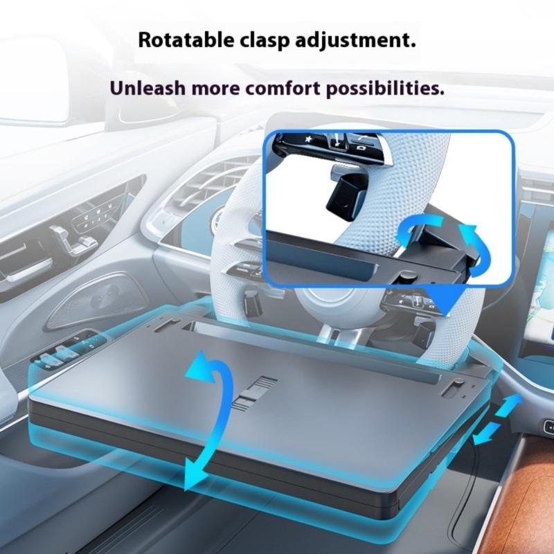 Adjustable Laptop Holder Steering Wheel Tray Table Multipurpose Interior Laptop Desk Fit Most Vehicles Easy Installation