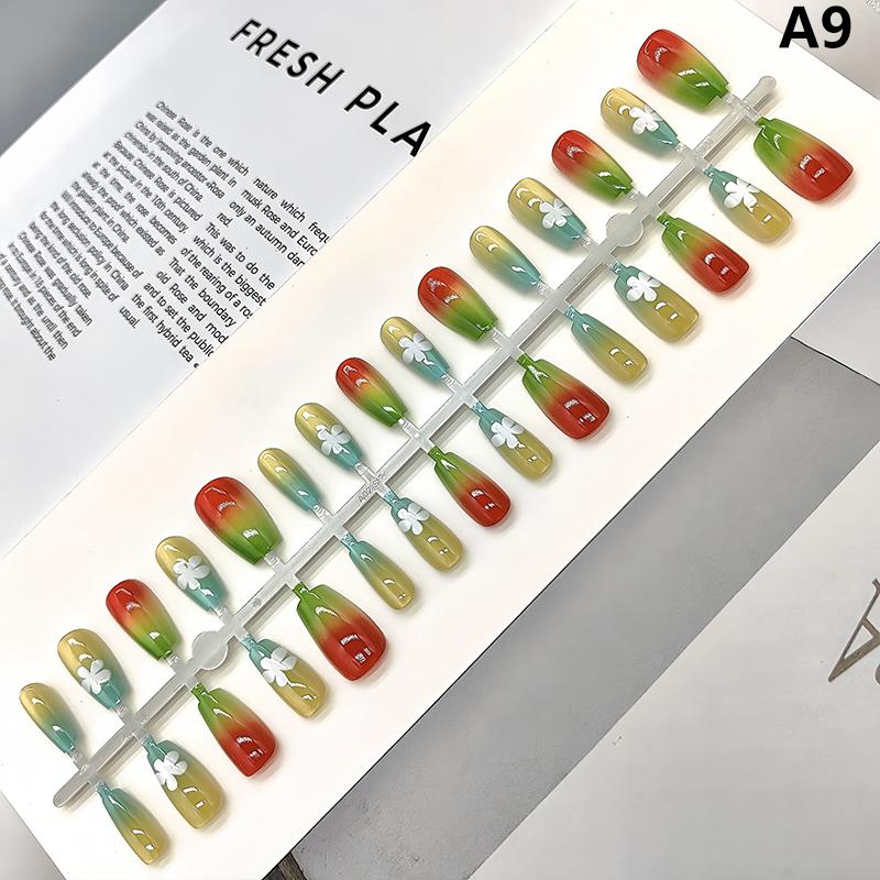 

30 шт. Короткие квадратные накладные ногти с дизайном в виде кошачьей лапки, носимые накладные ногти, простые искусственные накладные ногти, художественные украшения A9