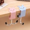 Cute Rabbit Desk Bag Hook Table Side Hanging Hook Adjustable Storage Hooks Headphone Backpack Desk Hanger Punch-Free