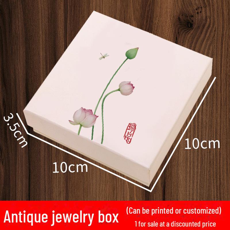 Lotus Pendant and Brooch Gift Box with Cover for Bracelet or Jewelry