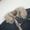 Vintage Mens Cotton Puffer Coat With Faux Fur Collar Loose Fit Single-Breasted Washed Winter Warmth
