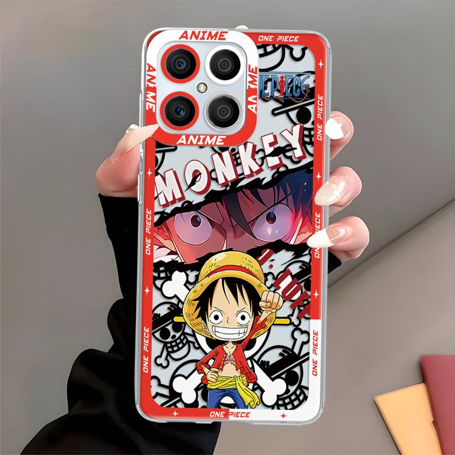 Etui One Piece Luffy do Honor X9a X9b X8 X8a 90 Lite X8b X7b Przezroczyste Etui na Telefon