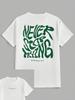 Letter Graphic Printed T-Shirt Men Summer Fashion Street Trend Cotton Short Sleeve Loose Comfortable Crew Neck Top Mens Clothing