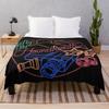 Neon Typography Rock Band Throw Blanket