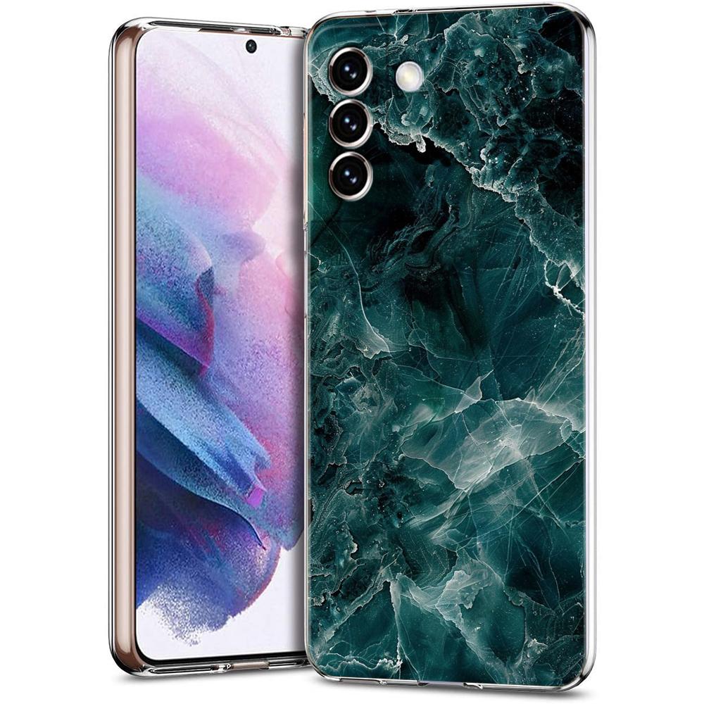 Fashion Marble Pattern Phone Case For Samsung Galaxy S24 Ultra S23 FE S22 S20 S21 5G S10 S9 Plus S10E S8 Silicone Clear Cover
