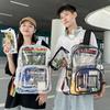 Transparent backpack pvc backpack pvc schoolbag, large-capacity student schoolbag