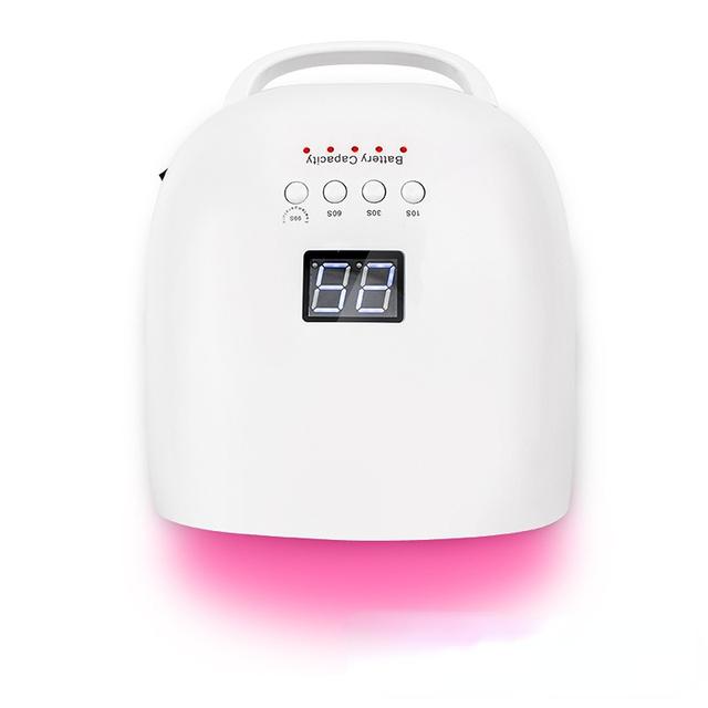 Rechargeable Nail Lamp 86W Wireless Gel Polish Dryer Red Light Manicure Light with Handle Cordless Nail UV LED Lamp