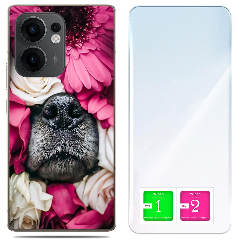 Etui Do Oppo Reno 13F 5G / 13 Fs 5G Foto Obudowa Case Plecki Pies + Szkło