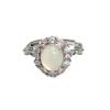 Farbe Schatz Ei Oberfläche Offener Ring Imitation Chalcedon Leichter Luxus Voll Mit Diamanten Zirkon High-End Oval Kürbisring Weiblich