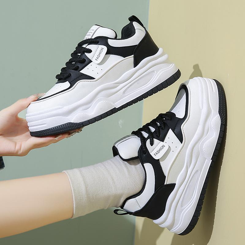 Damen Plateau Sneaker Lässig Mode Outdoor Schuhe Schnürschuhe Atmungsaktive Sportschuhe Hohe Qualität Laufschuhe Tennisschuhe 35-40
