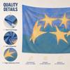 Modern Yellow Star Tapestry Flat Print Blue Background Wall Hanging For Office Dorm Bedroom Aesthetic Room Decor Wall Cloth