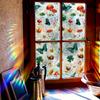 Laser-printed Forest Flora and Fauna Glass Door and Window Static Cling Decorative Stickers