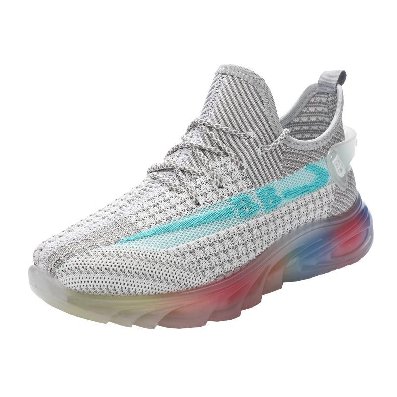 Autumn New Women's Shoes Fashion Trend Jelly Sole Sneakers Fly Woven Breathable Casual Shoes Comfortable