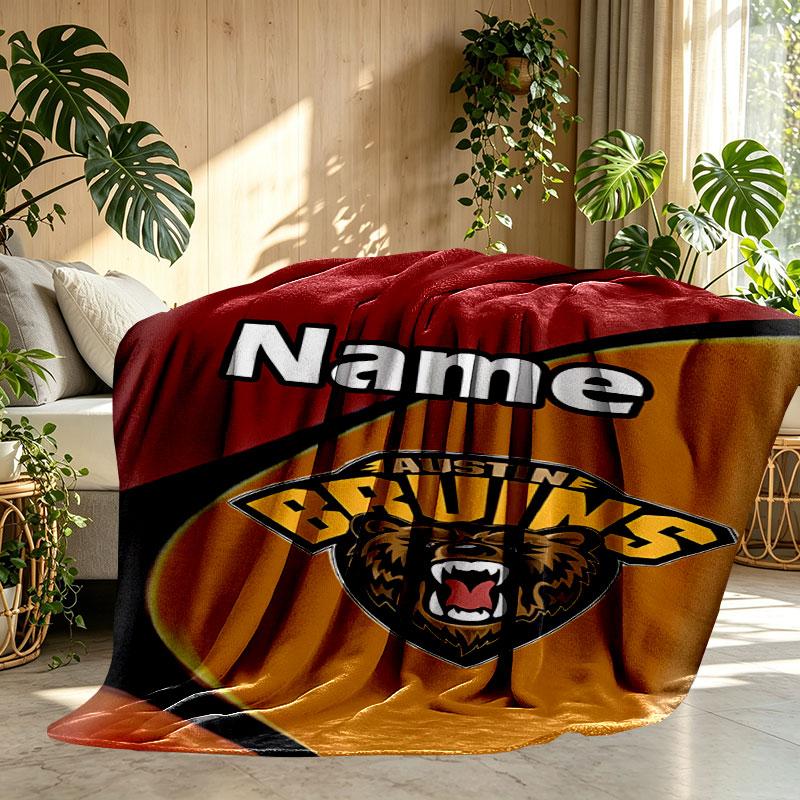 Custom Name Personalized North Sydney Bears Print Blanket, Home Decor, Bedroom, Sofa, Camping, Couch, Gifts for Birthday Christmas