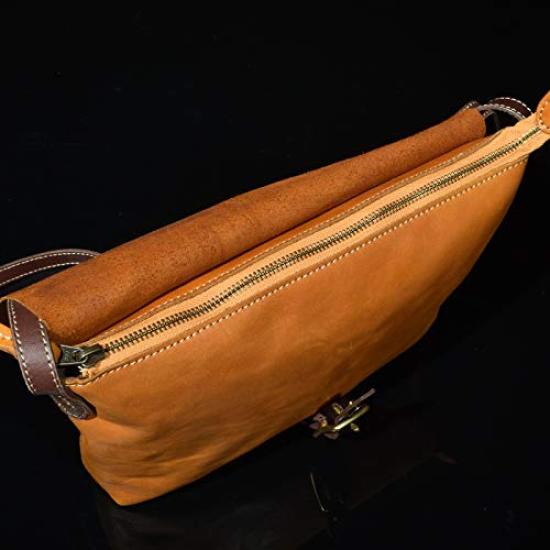Eight Boar Genuine Cowhide Leather Classic Flip Shoulder Bag in Black and Brown. Available in Black (b58) and Brown (b59). Genuine Leather Shoulder