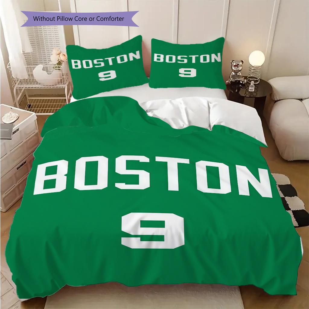 Celtics Spirit Green Gold Pride Bedding(1 * Duvet Cover + 2 * Pillowcase, Without core)Christmas Birthday Gift Bedding Set Duvet Cover and Pillowcase
