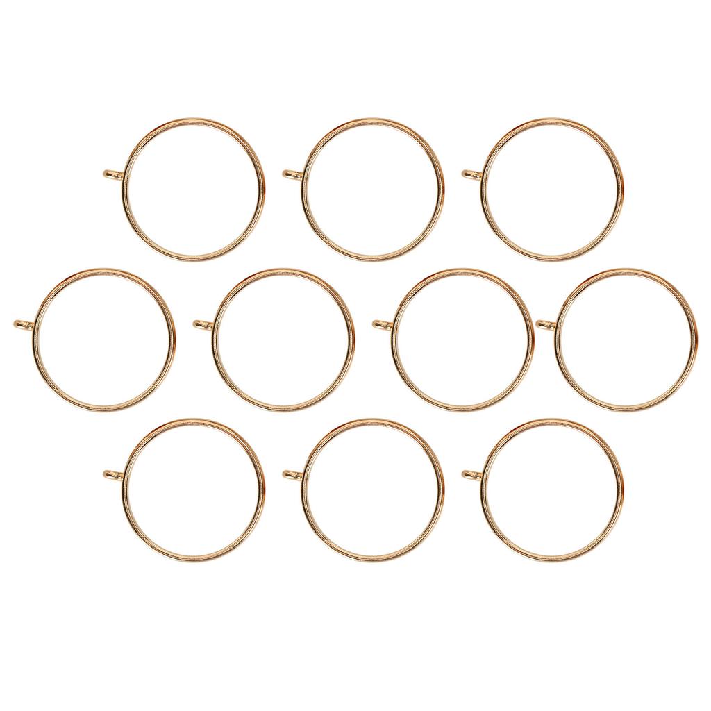 10PCS Round Hollow Frame Pendants for   Jewelry Making Findings Crafting Supplies