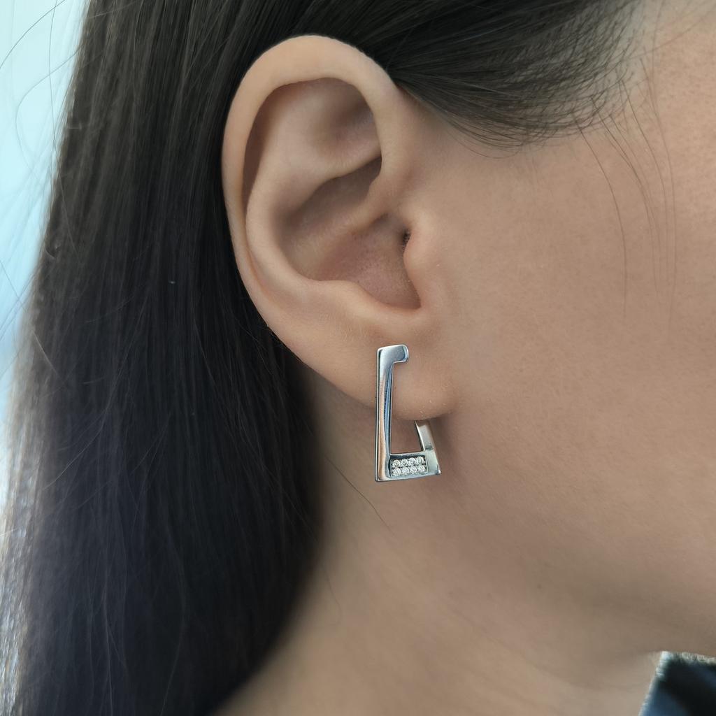 Silver Earrings with Cubic Zirkonia (2201564)