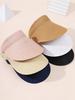 Womens Straw Visor Hat Wide Brim Rollable Foldable Summer Beach Sun Hat