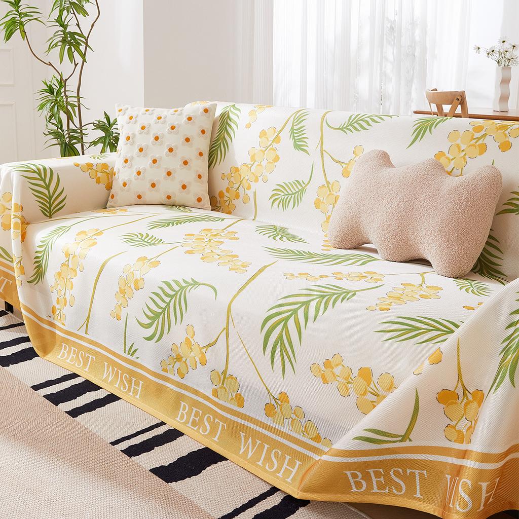 Sofa Cover Cloth Summer Sofa Slipcover All Wrapped Cover Cover Summer Sofa Cover Ice Silk Sofa Cushion Gauze Kerchief Cushion