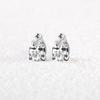 Gica Gema Classic 100% 925 Sterling Silver Pear Created High Carbon Diamond Ear Studs White Gold Earrings Fine Jewelry