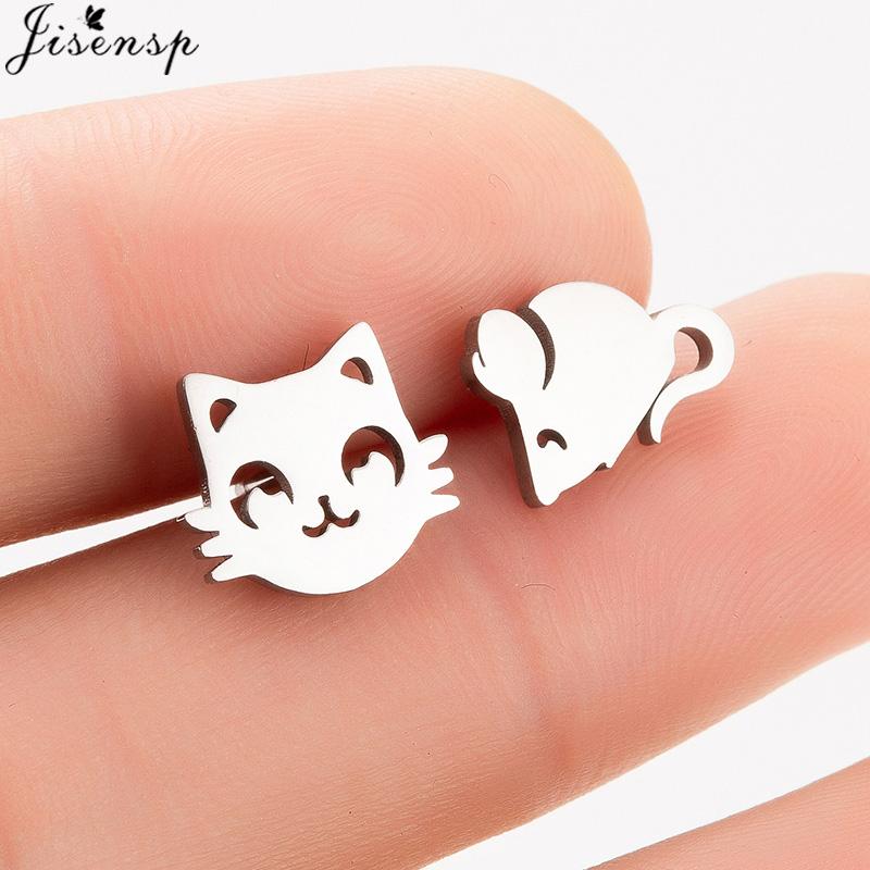 Multiple Stainless Steel Earings Fashion Jewelry Small Animal Ear Studs Music Leaf Fairy Hummingbird Earrings Pendientes Gift