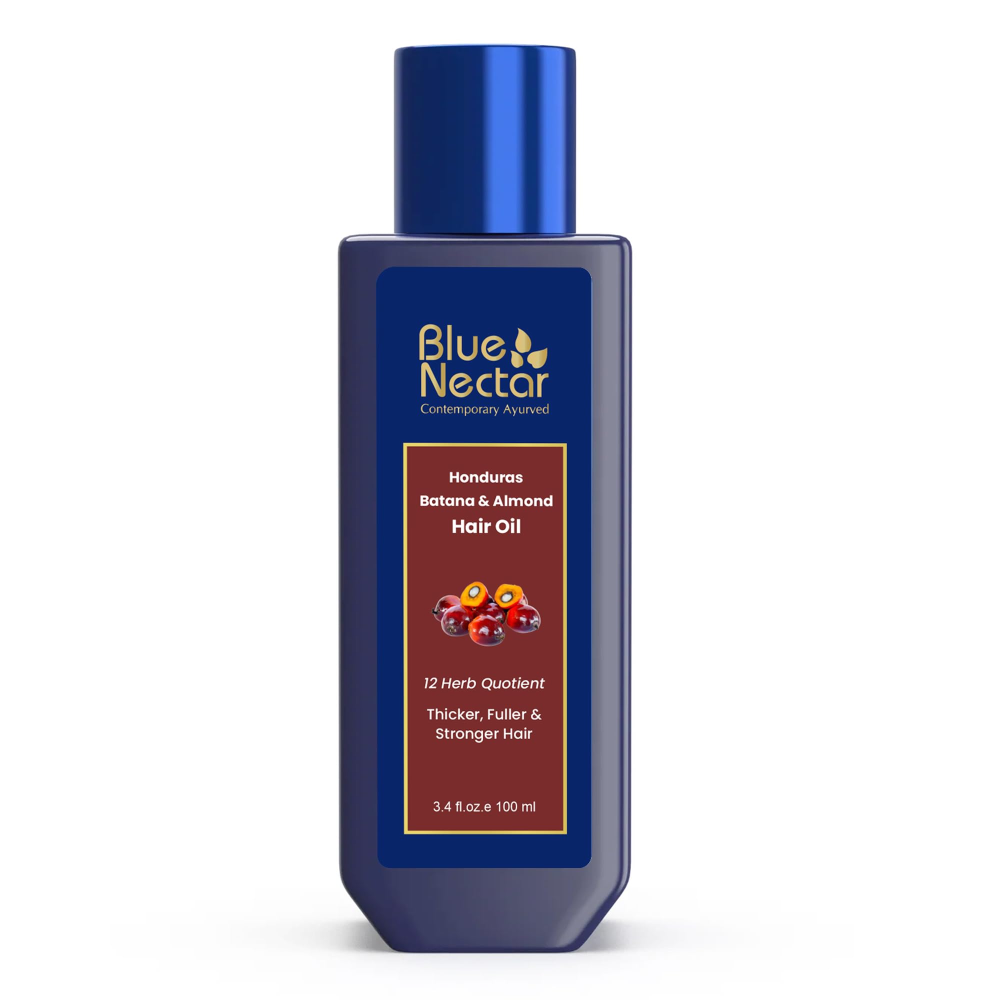 

Blue Nectar Batana Oil for Thicker Hair | Pure Honduras Vital Batana Oil for Hair Growth with Organic Almond | Ayurvedic Blend for Stronger Stran