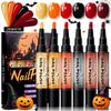 Halloween Water-Based Peelable Nail Polish High Saturation Solid Color No UV Light DIY Nail Art Kit Home Salon Essential