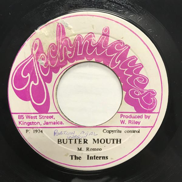 

7inch Record INTERNS (2) / OBSERVERS - Butter Mouth / Potion A Dub NONE Techniques 1974 Jamaica Reggae, Ska & Dub Used