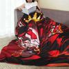 Flannel Throw Blanket Helluva Boss Stolas Animated Horror Musical Warm Blankets Soft Bedding for Bed Living Room Picnic Sofa