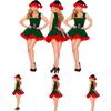 Elegantes grünes Weihnachtsbaumkleid für Weihnachtsfeiern im Prinzessinnen-Thema und Cosplay