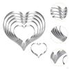 6Pcs Valentine's Heart Shaped Cookie Cutter Stainless Steel for Anniversary