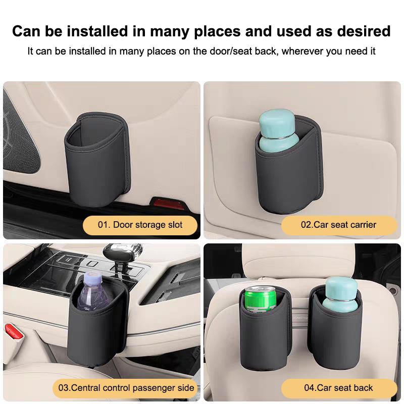 Universal Car Door Cup Holder Box Back Clip Design Drink Rack Storage Bin Car Seat Back Water Cup Box Organizer Pocket