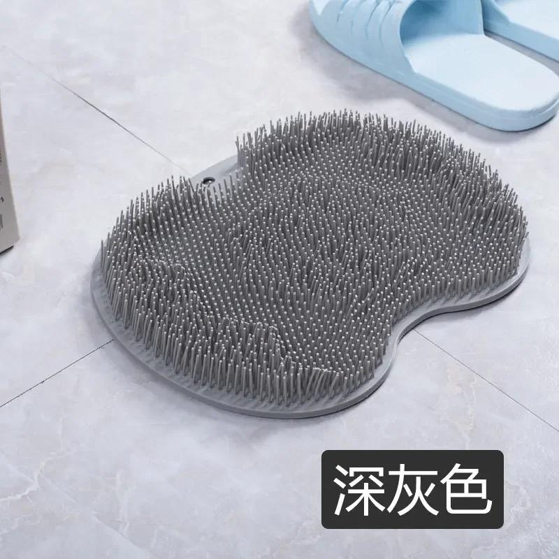 Badezimmer Anti-Rutsch-Pad für Fußwäsche, Silikon-Fußwaschbürste, Bad-Fußmassage-Pad-Matte, Duschmassage
