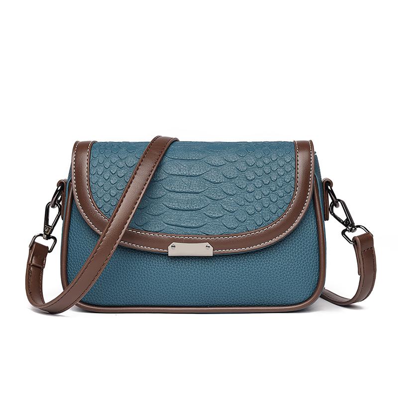 Роскошная маленькая сумка-мессенджер из натуральной кожи с крокодиловым узором женская сумка через плечо кошелек женская сумка из коровьей кожи новинка 21cm 8cm 15cm синий 1858₽