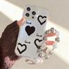 Bracelet Chain Phone Case For iPhone 17 16 15 13 14 for 17Air 17 12 14 16 Pro 17 14 16 Pro Max Sparking Diamond Cute Pattern Hard Cover With Lanyard
