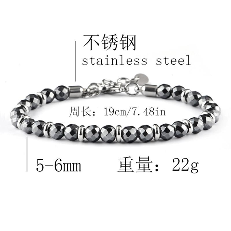 

Men’s Beaded Bangles, Crystal Bracelet for Men 6mm