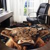 1PC Highland Cow Floral Office Round Area Rug, Indoor Mat Suitable ForOffice, Under Office Chairs Bedroom Living Room Home Decor, Room Deco G015