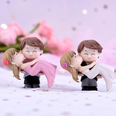 Pár Nevěsta Ženich Model Miniaturní Krajina Svatební figurka Dekor Ornament