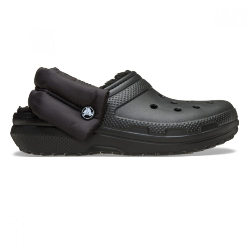 Crocs Classic Puff Strap Lined Clogs Black 211979 001