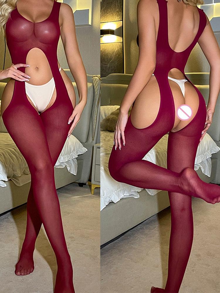 Hot Sexy Open Crotch Fishnet Bodystockings Women Sexy Lingerie Porn Garters Bodysuit Lace Bodycon Underwear Erotic Secret Set