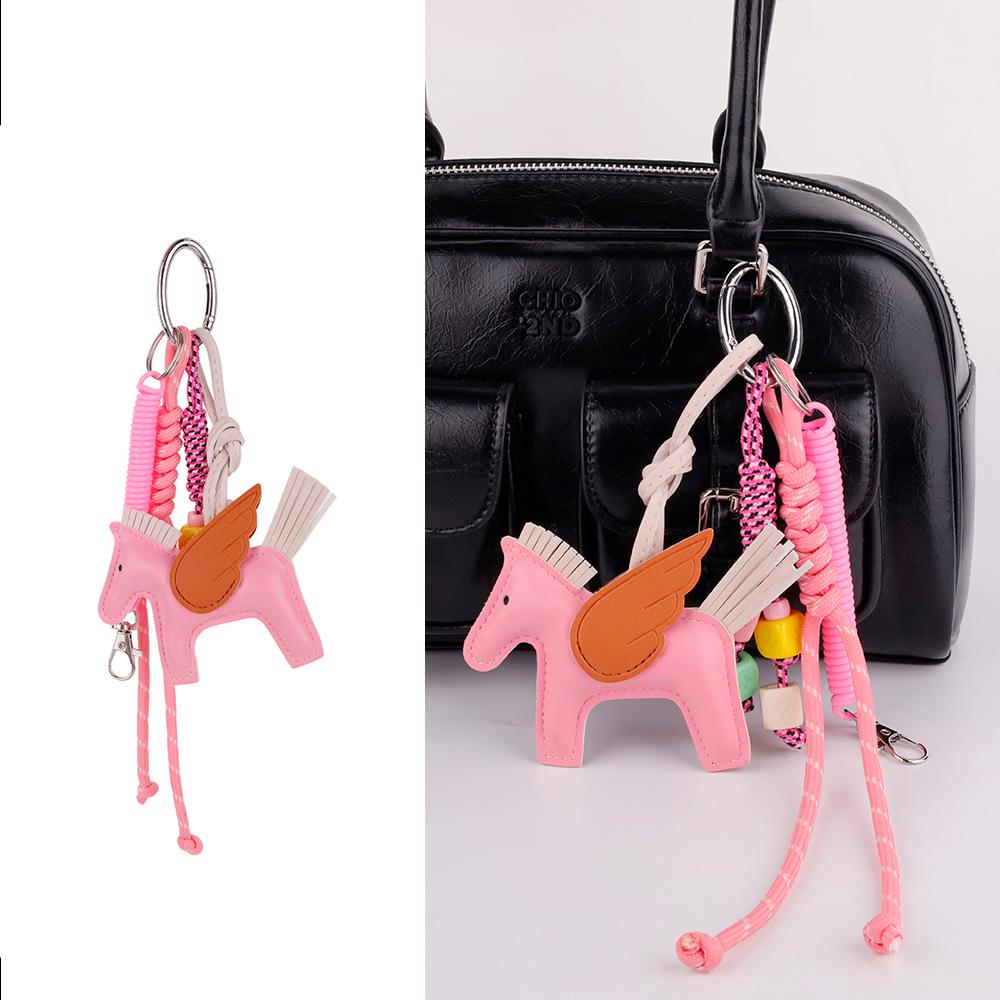 Exquisite Pegasus Handmade Keychain: Angel Pony Pendant & Car Accessory, Cute Bag Charm