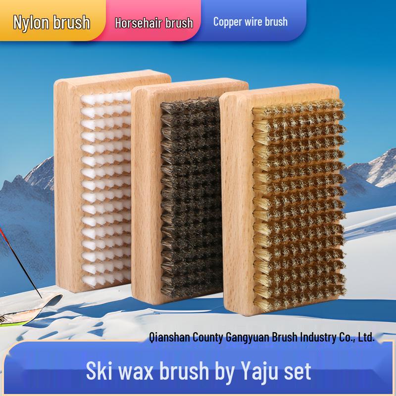QSGYSY Ski Board Waxing and Polishing Brush - Nylon, Horsehair, Copper Wire Cleaners