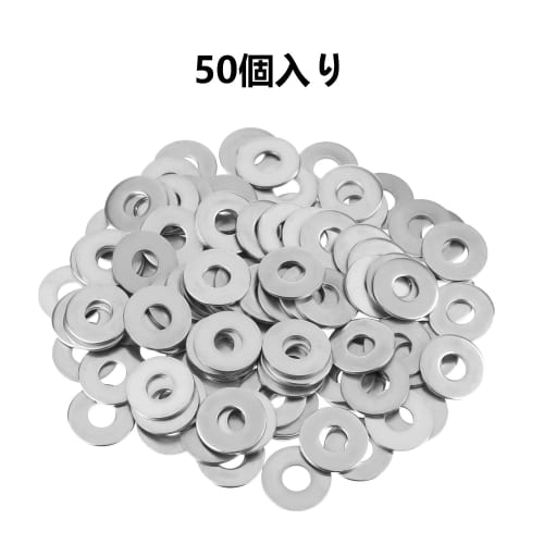 SLEIJAOOE Flat Washers (M4 X 20mm X 1.5mm) Pack of 50, Flat Washers, Flat Washers, Gasket Fasteners